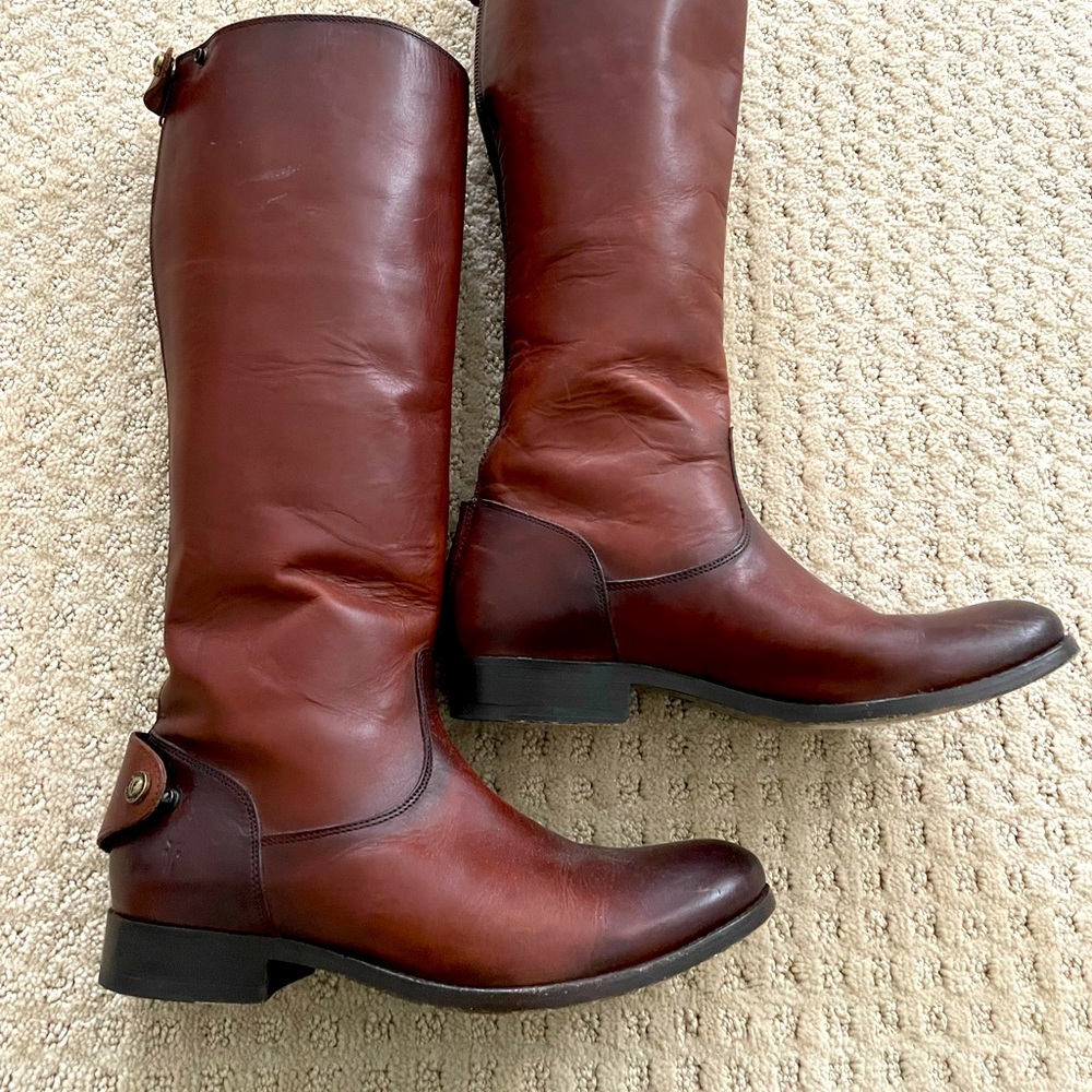 Frye riding boots w back zipper LIKE NEW